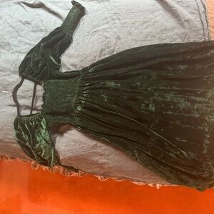 Christy Dawn Candace Dress in Green Velvet - M